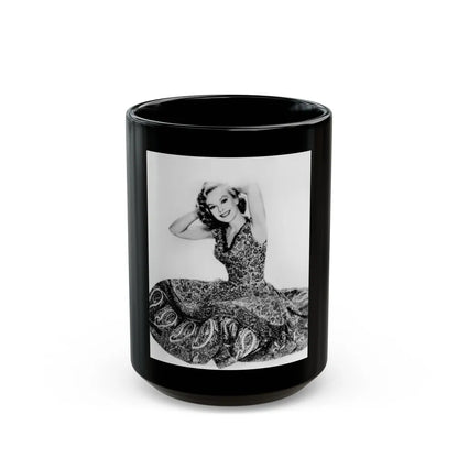 Leslie Parrish #198 (Vintage Female Icon) Black Coffee Mug-15oz-Go Mug Yourself