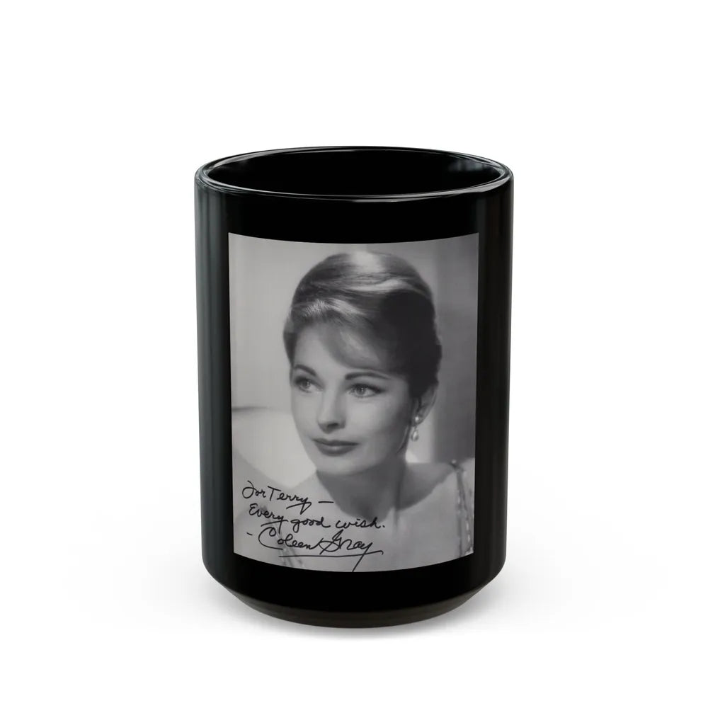 Coleen Gray #04 (Vintage Female Icon) Black Coffee Mug-15oz-Go Mug Yourself