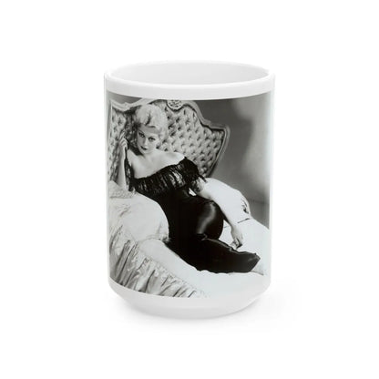 Kim Novak #194 (Vintage Female Icon) White Coffee Mug-15oz-Go Mug Yourself