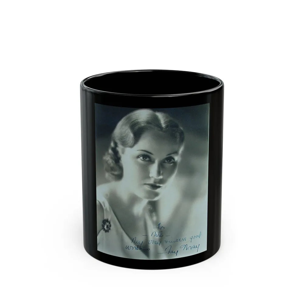 Fay Wray #147 (Vintage Female Icon) Black Coffee Mug-11oz-Go Mug Yourself