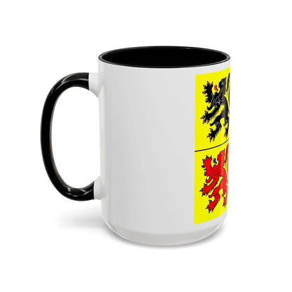 Flag of Hainaut Belgium - Accent Coffee Mug-Go Mug Yourself