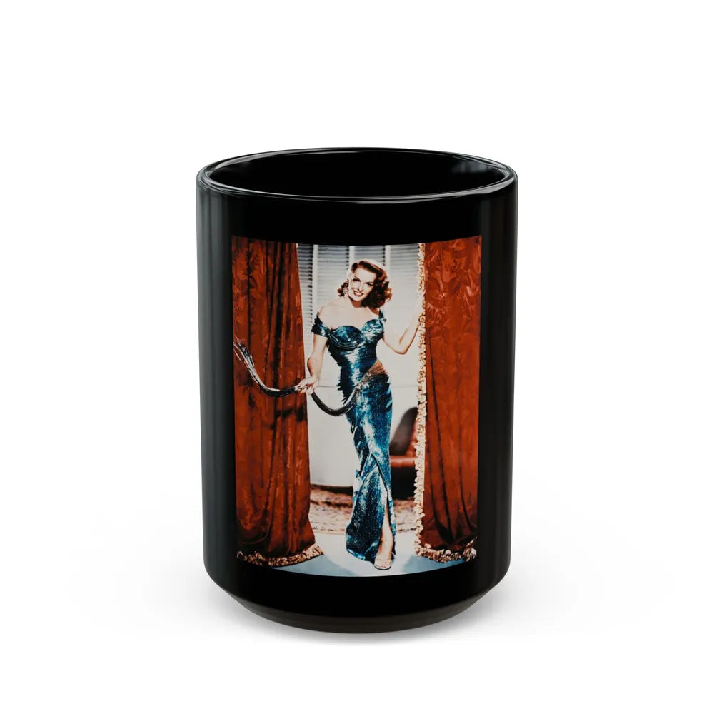 Jane Russell #149 (Vintage Female Icon) Black Coffee Mug-15oz-Go Mug Yourself