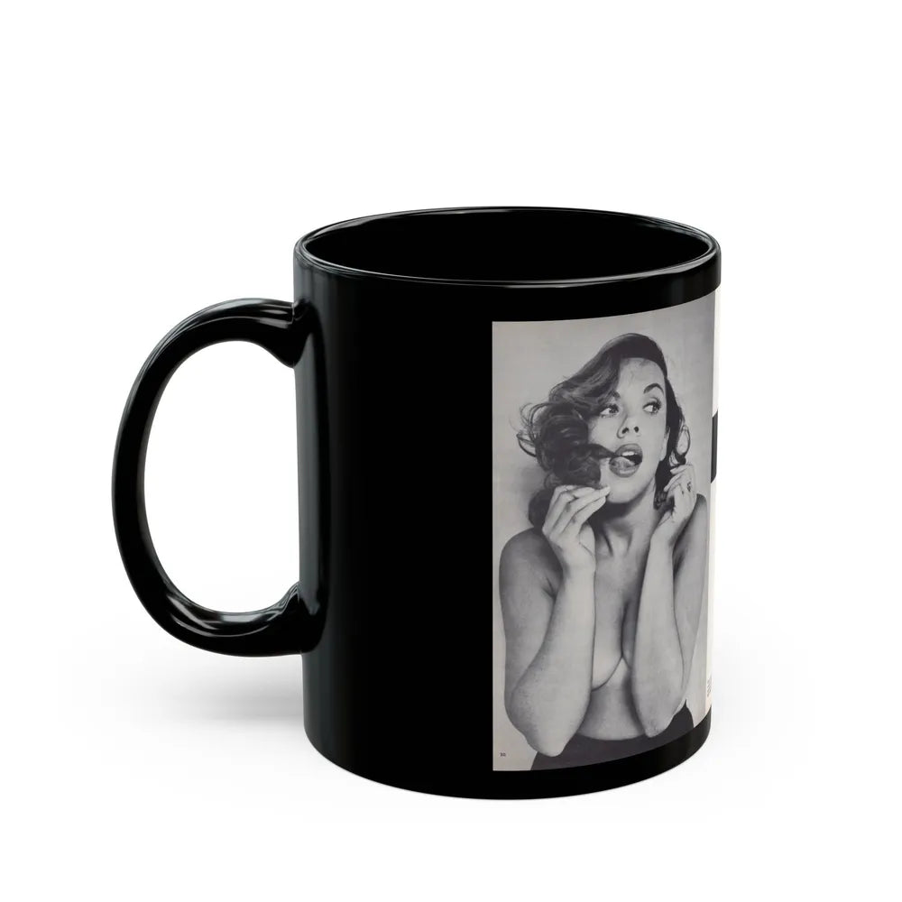 Dawn Richard #45 - [Pages 20 & 21] Including Pages 1 & 2 of 4 with, 3 B&W Photos+Article from Adam Mag. '58 - Photo (Vintage Female Icon) Black Coffee Mug-Go Mug Yourself