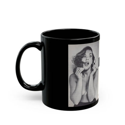 Dawn Richard #45 - [Pages 20 & 21] Including Pages 1 & 2 of 4 with, 3 B&W Photos+Article from Adam Mag. '58 - Photo (Vintage Female Icon) Black Coffee Mug-Go Mug Yourself