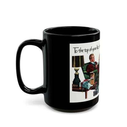 Calvert Whiskey ad, Collier's, December 13, 1952 - Black Coffee Mug-Go Mug Yourself