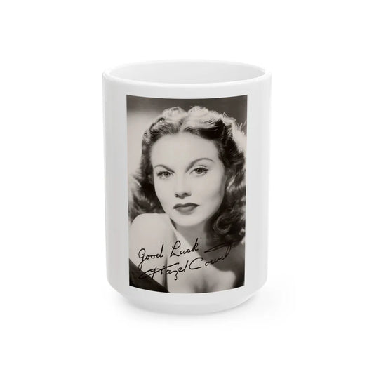 Hazel Court #22 (Vintage Female Icon) White Coffee Mug-15oz-Go Mug Yourself