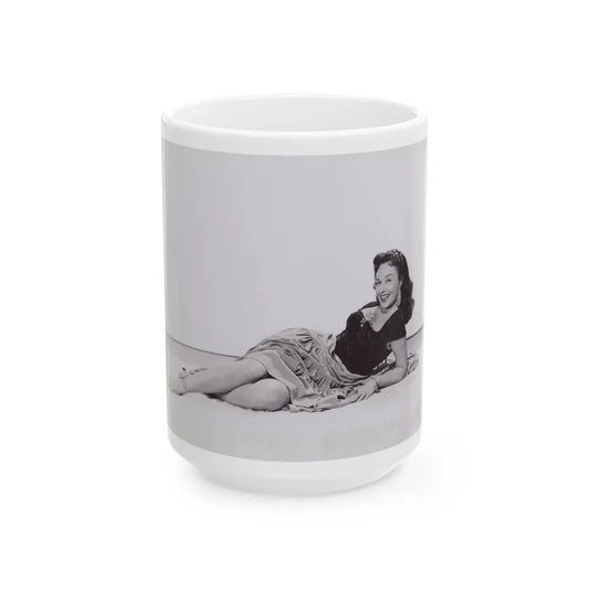 Paulette Goddard #188 (Vintage Female Icon) White Coffee Mug-15oz-Go Mug Yourself