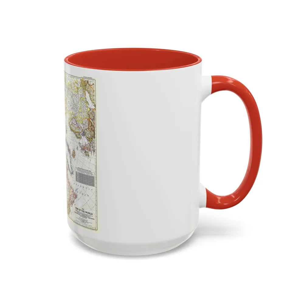 Top Of The World (1949) (Map) Accent Coffee Mug-Go Mug Yourself