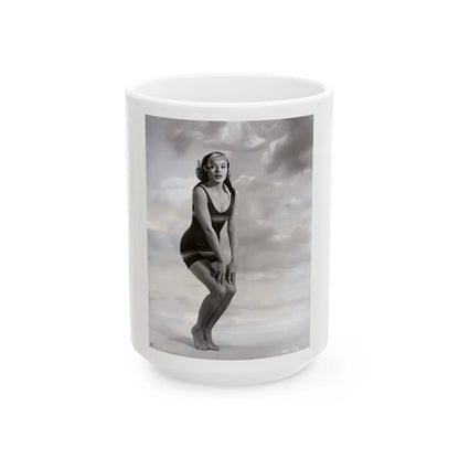 Leslie Parrish #146 (Vintage Female Icon) White Coffee Mug-15oz-Go Mug Yourself