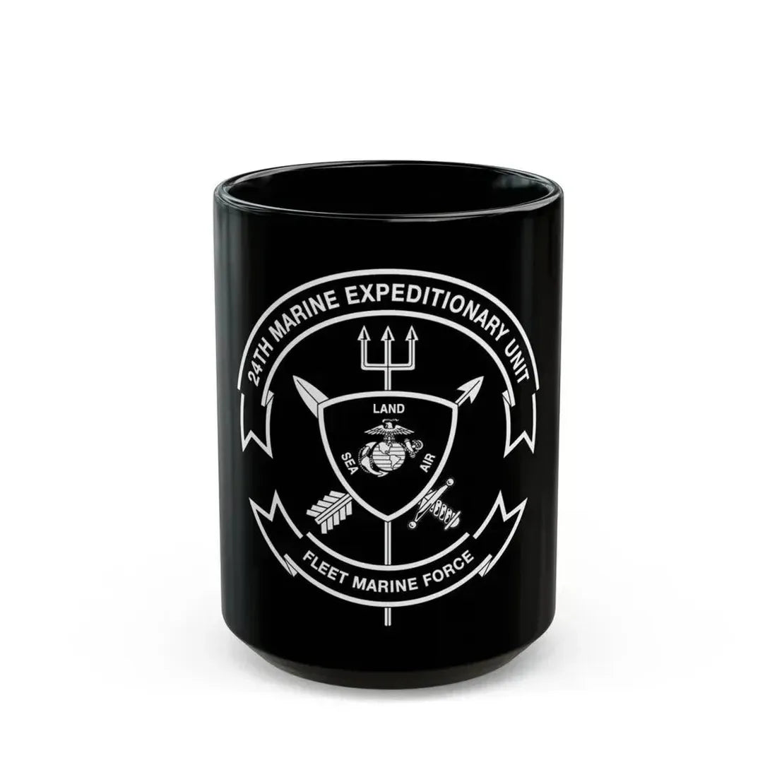 24th MEU BW (USMC) Black Coffee Mug 15oz - Go Mug Yourself