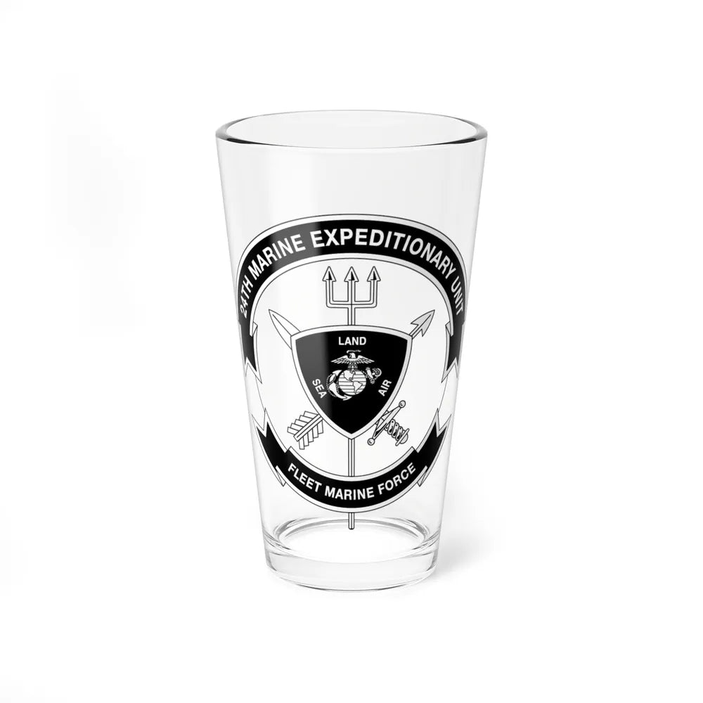 24th MEU BW (USMC) Pint Glass 16oz-16oz-Go Mug Yourself