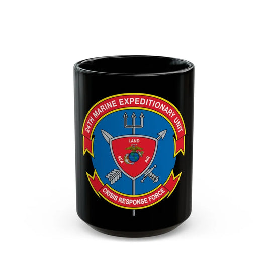 24th MEU Crisis Response Force (USMC) Black Coffee Mug-15oz-Go Mug Yourself