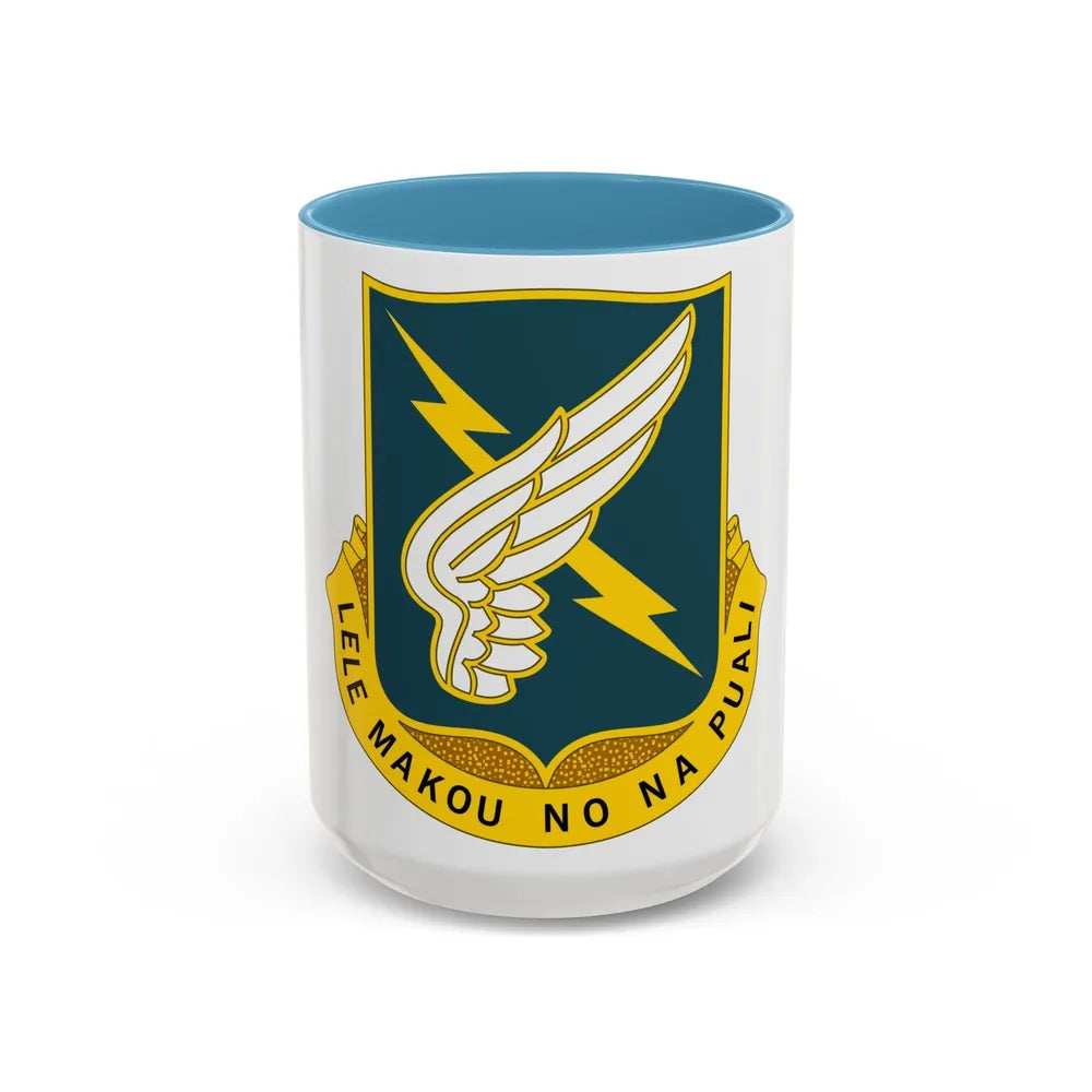 25 Aviation Regiment (U.S. Army) Accent Coffee Mug-15oz-Light Blue-Go Mug Yourself