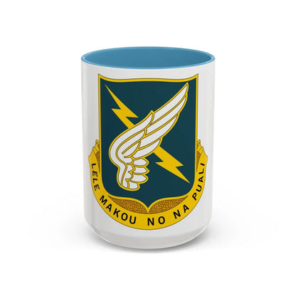 25 Aviation Regiment (U.S. Army) Accent Coffee Mug-15oz-Light Blue-Go Mug Yourself