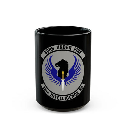 25 Intelligence Squadron AFISRA (U.S. Air Force) Black Coffee Mug-15oz-Go Mug Yourself