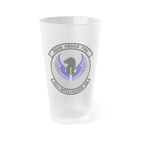 25 Intelligence Squadron AFISRA (U.S. Air Force) Frosted Pint Glass 16oz-16oz-Frosted-Go Mug Yourself