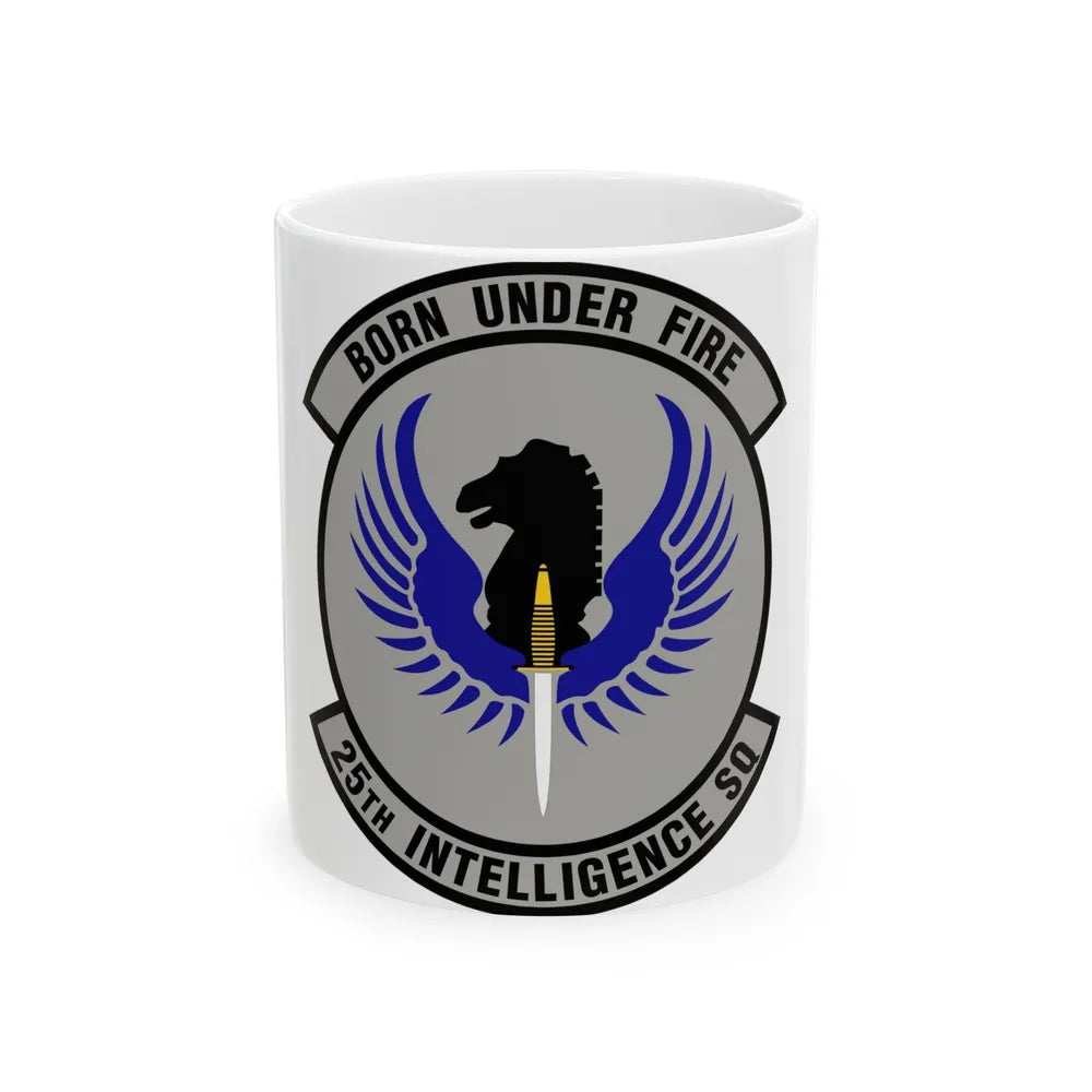 25 Intelligence Squadron AFISRA (U.S. Air Force) White Coffee Mug-11oz-Go Mug Yourself