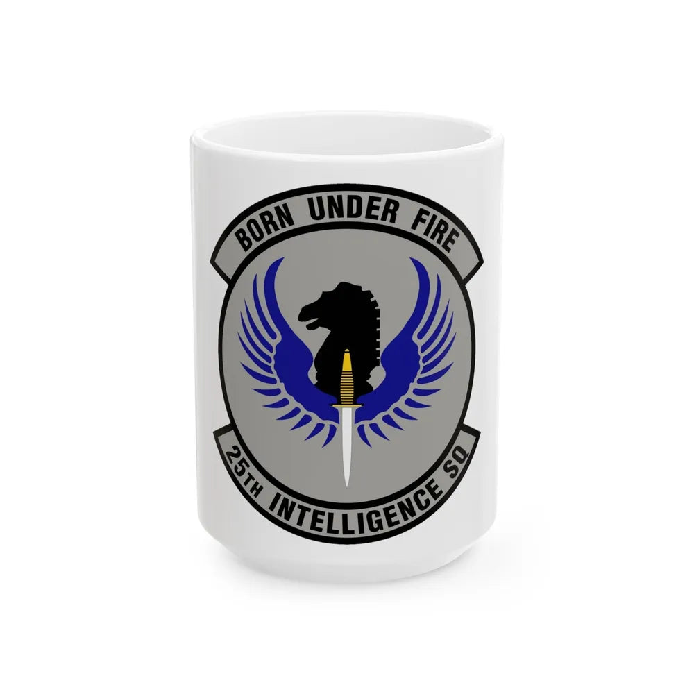 25 Intelligence Squadron AFISRA (U.S. Air Force) White Coffee Mug-15oz-Go Mug Yourself