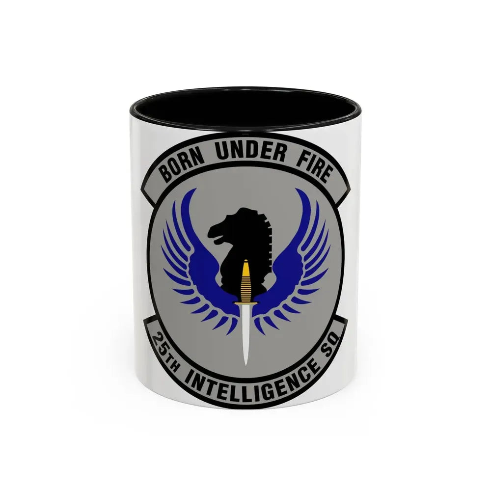25 Intelligence Squadron AFISRA (U.S. Air Force) Accent Coffee Mug 11oz Black - Go Mug Yourself