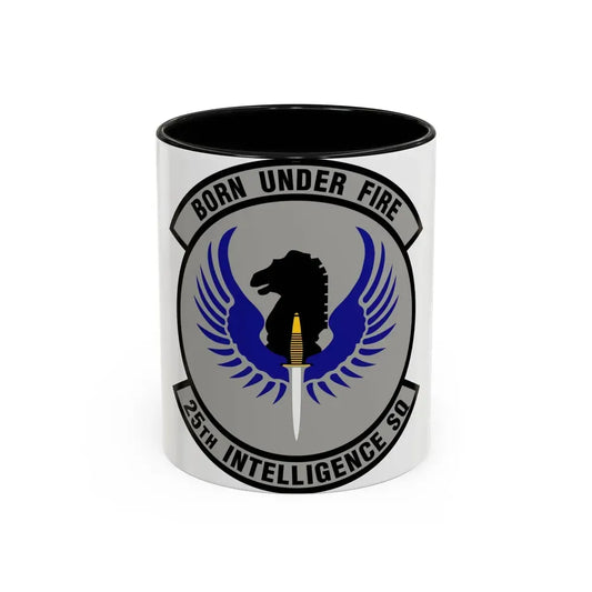 25 Intelligence Squadron AFISRA (U.S. Air Force) Accent Coffee Mug 11oz Black - Go Mug Yourself