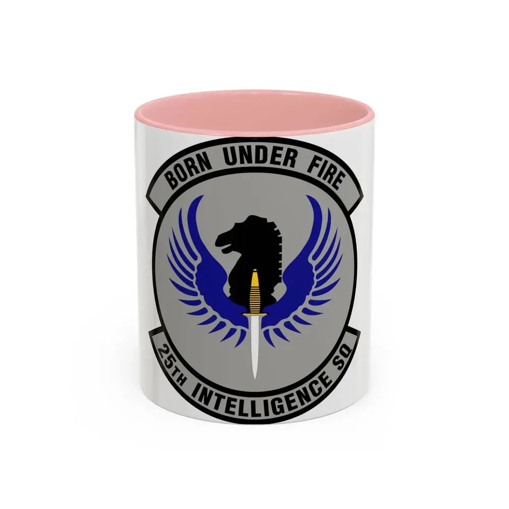 25 Intelligence Squadron AFISRA (U.S. Air Force) Accent Coffee Mug 11oz Pink - Go Mug Yourself