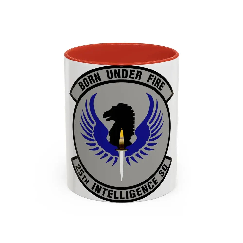 25 Intelligence Squadron AFISRA (U.S. Air Force) Accent Coffee Mug 11oz Red - Go Mug Yourself
