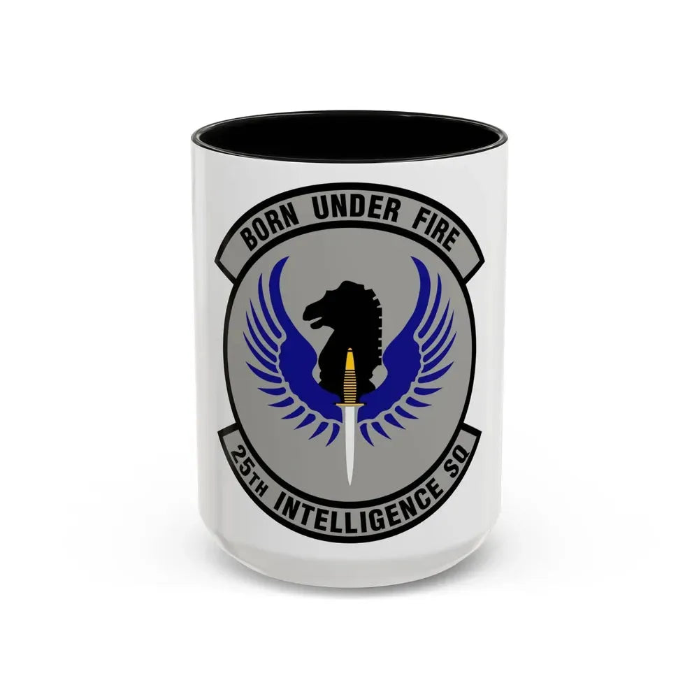 25 Intelligence Squadron AFISRA (U.S. Air Force) Accent Coffee Mug 15oz Black - Go Mug Yourself