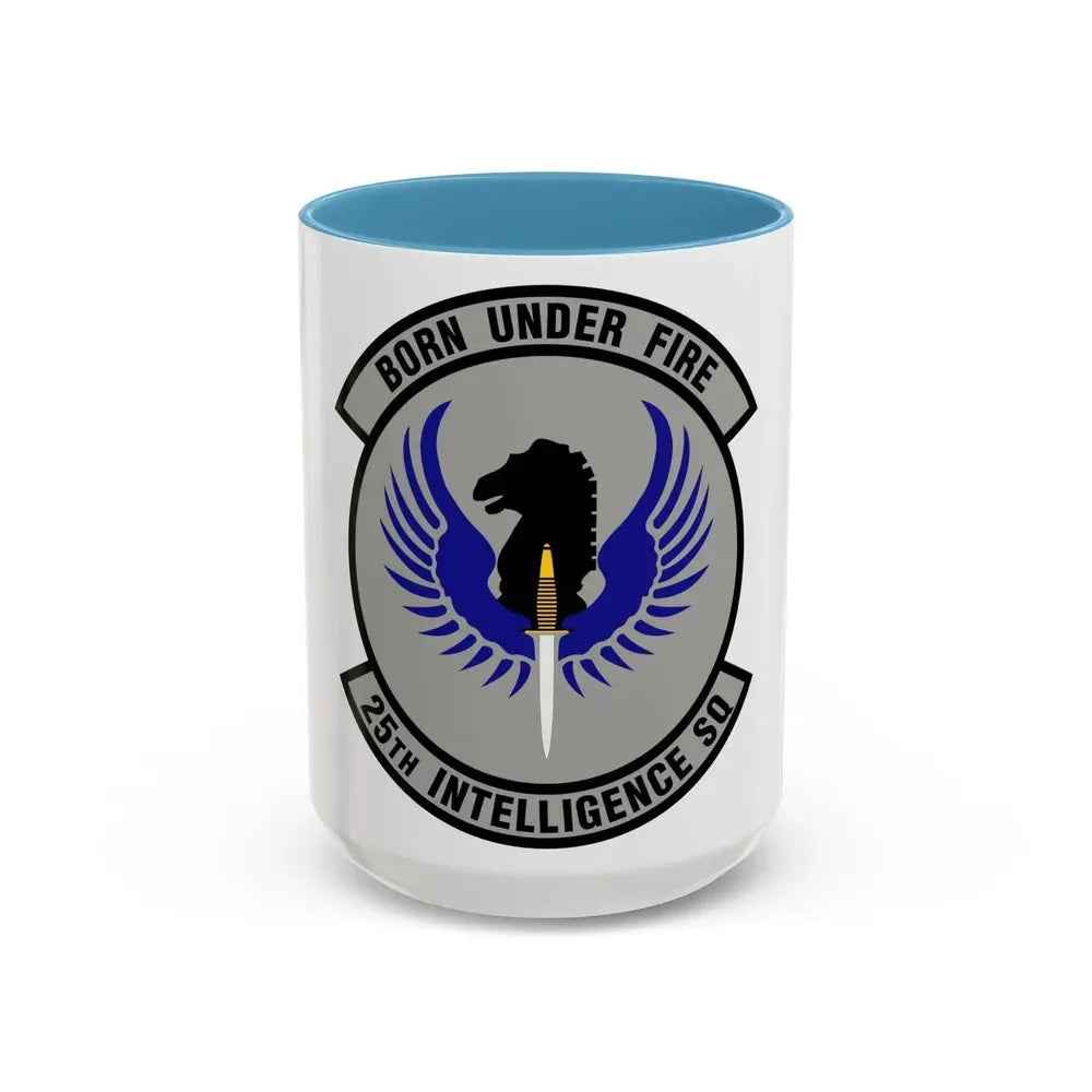 25 Intelligence Squadron AFISRA (U.S. Air Force) Accent Coffee Mug 15oz Light Blue - Go Mug Yourself