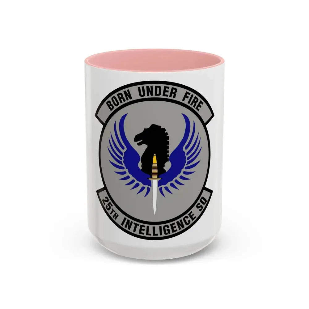 25 Intelligence Squadron AFISRA (U.S. Air Force) Accent Coffee Mug 15oz Pink - Go Mug Yourself