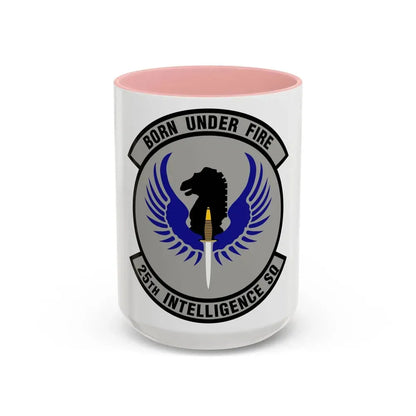 25 Intelligence Squadron AFISRA (U.S. Air Force) Accent Coffee Mug 15oz Pink - Go Mug Yourself