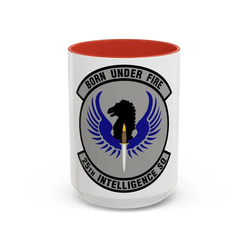 25 Intelligence Squadron AFISRA (U.S. Air Force) Accent Coffee Mug 15oz Red - Go Mug Yourself