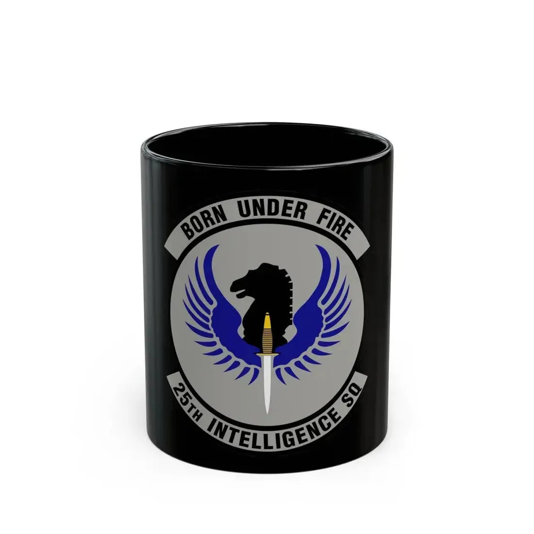 25 Intelligence Squadron AFISRA (U.S. Air Force) Black Coffee Mug 11oz - Go Mug Yourself