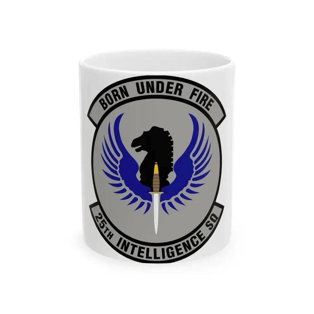 25 Intelligence Squadron AFISRA (U.S. Air Force) White Coffee Mug 11oz - Go Mug Yourself