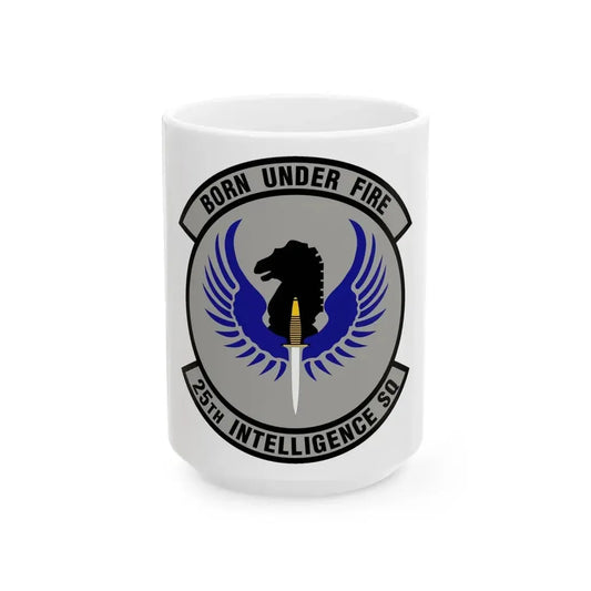 25 Intelligence Squadron AFISRA (U.S. Air Force) White Coffee Mug 15oz - Go Mug Yourself