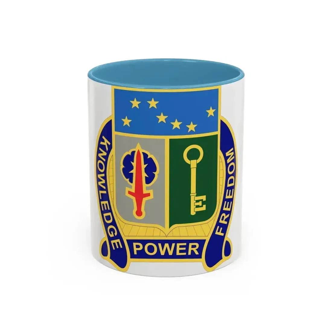 250 Military Intelligence Battalion (U.S. Army) Accent Coffee Mug 11oz Light Blue - Go Mug Yourself