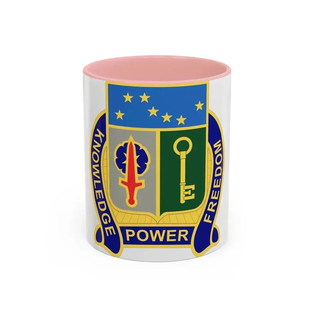 250 Military Intelligence Battalion (U.S. Army) Accent Coffee Mug 11oz Pink - Go Mug Yourself