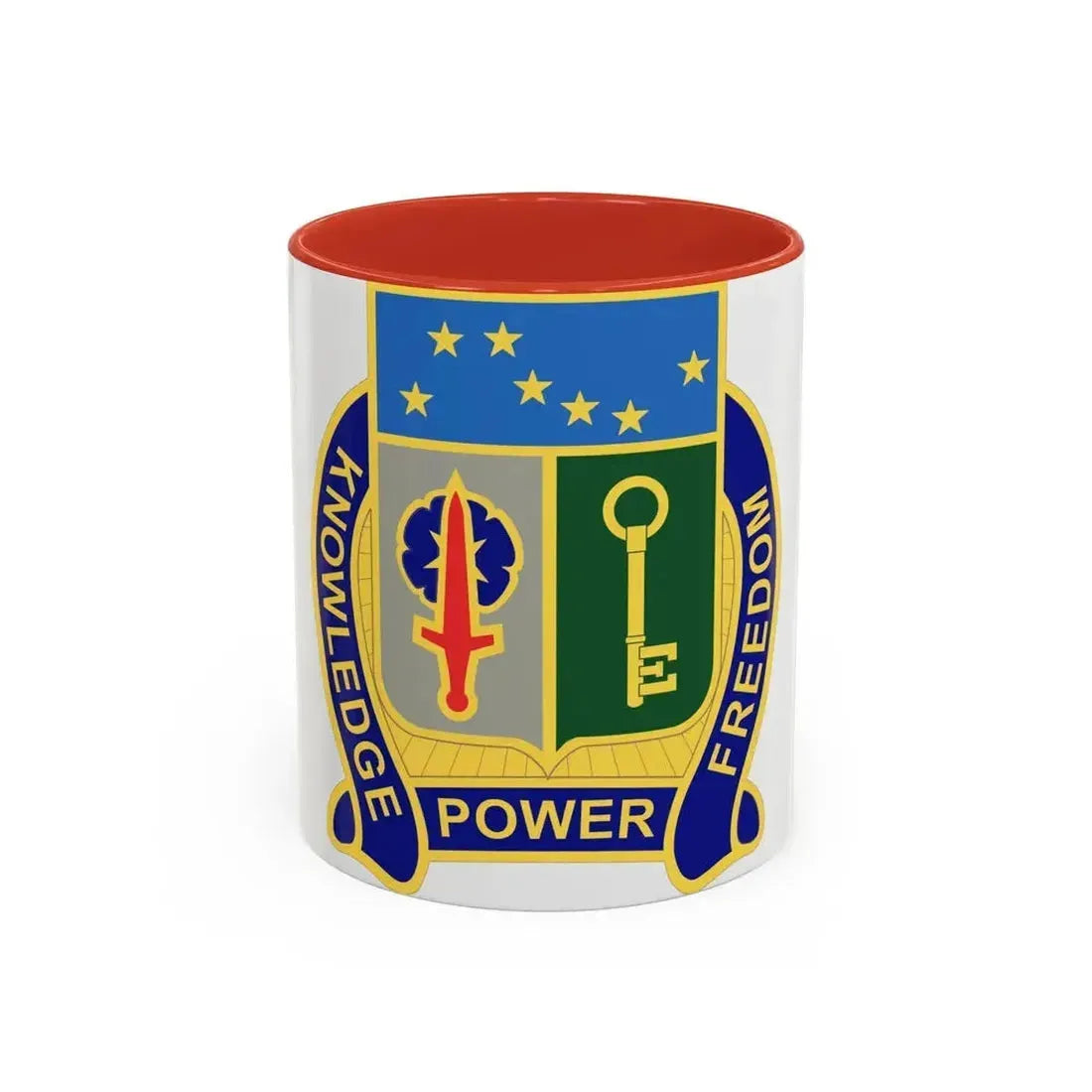 250 Military Intelligence Battalion (U.S. Army) Accent Coffee Mug 11oz Red - Go Mug Yourself