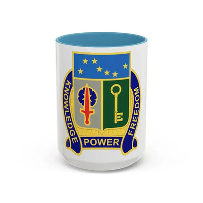250 Military Intelligence Battalion (U.S. Army) Accent Coffee Mug 15oz Light Blue - Go Mug Yourself