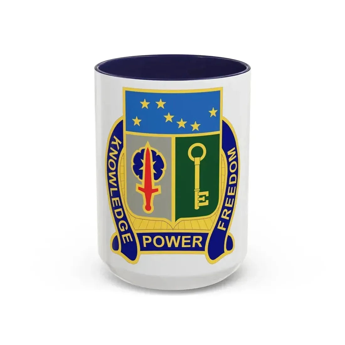 250 Military Intelligence Battalion (U.S. Army) Accent Coffee Mug 15oz Navy - Go Mug Yourself