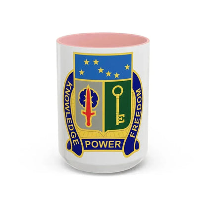 250 Military Intelligence Battalion (U.S. Army) Accent Coffee Mug 15oz Pink - Go Mug Yourself
