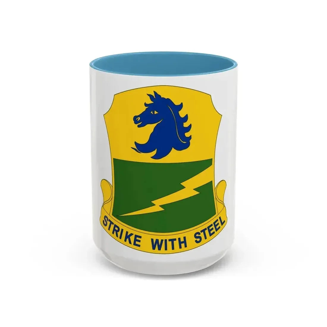250 Tank Battalion (U.S. Army) Accent Coffee Mug 15oz Light Blue - Go Mug Yourself