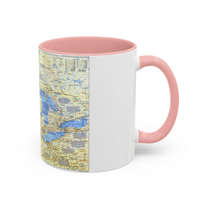 Canada - The Great Lakes 1 (1987) (Map) Accent Coffee Mug