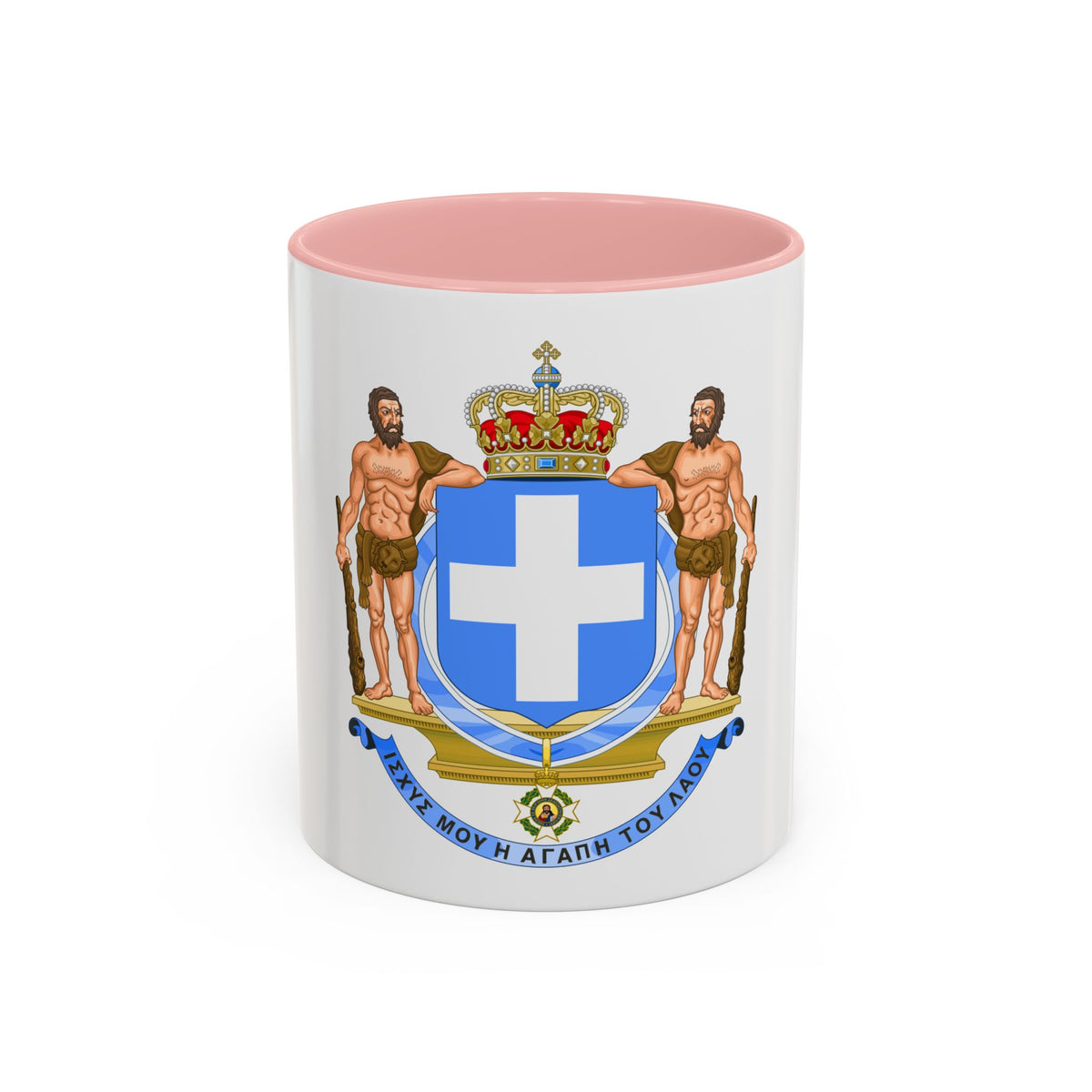 Coat of Arms of Greece (blue cross) - Accent Coffee Mug