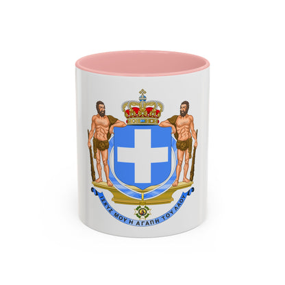 Coat of Arms of Greece (blue cross) - Accent Coffee Mug