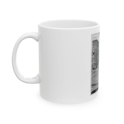 Atlanta, Georgia. Northward View Across The Tracks On Whitehall Street. Concert Hall On Left (U.S. Civil War) White Coffee Mug