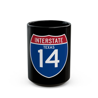 Interstate 14 (U.S. Highways) Black Coffee Mug