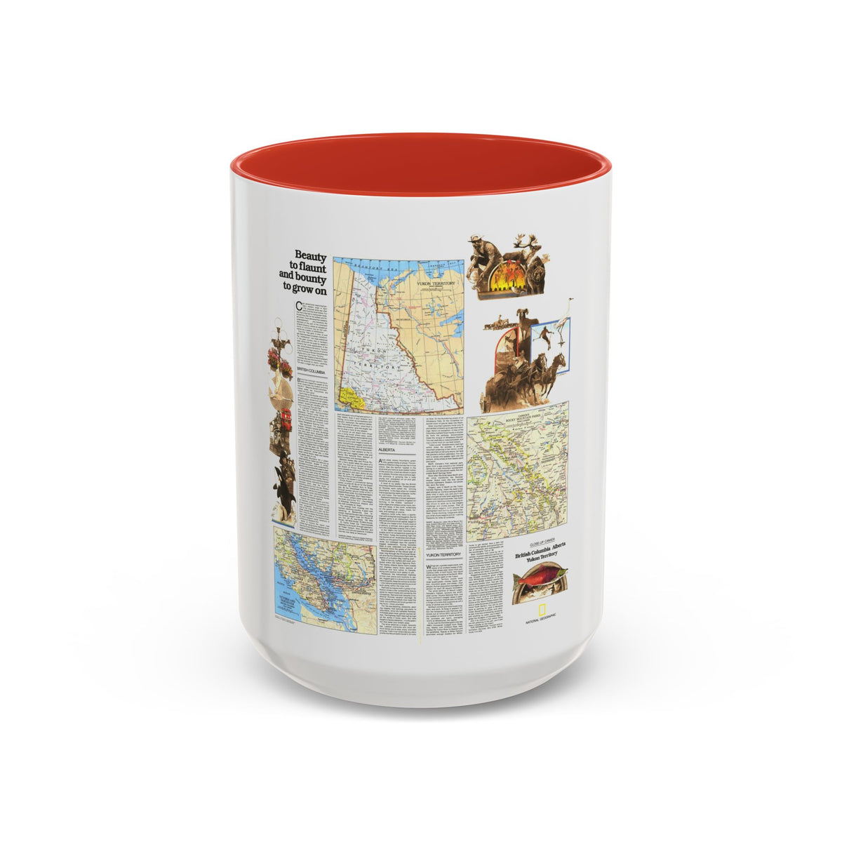 Canada - British Columbia, Alberta & Yukon 2 (1978) (Map) Accent Coffee Mug
