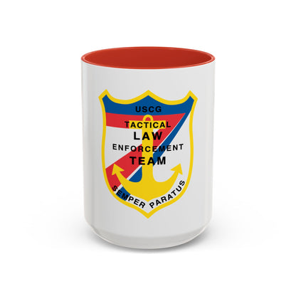 USCG Tactical Law Enforcement Team District 7 (U.S. Coast Guard) Accent Coffee Mug
