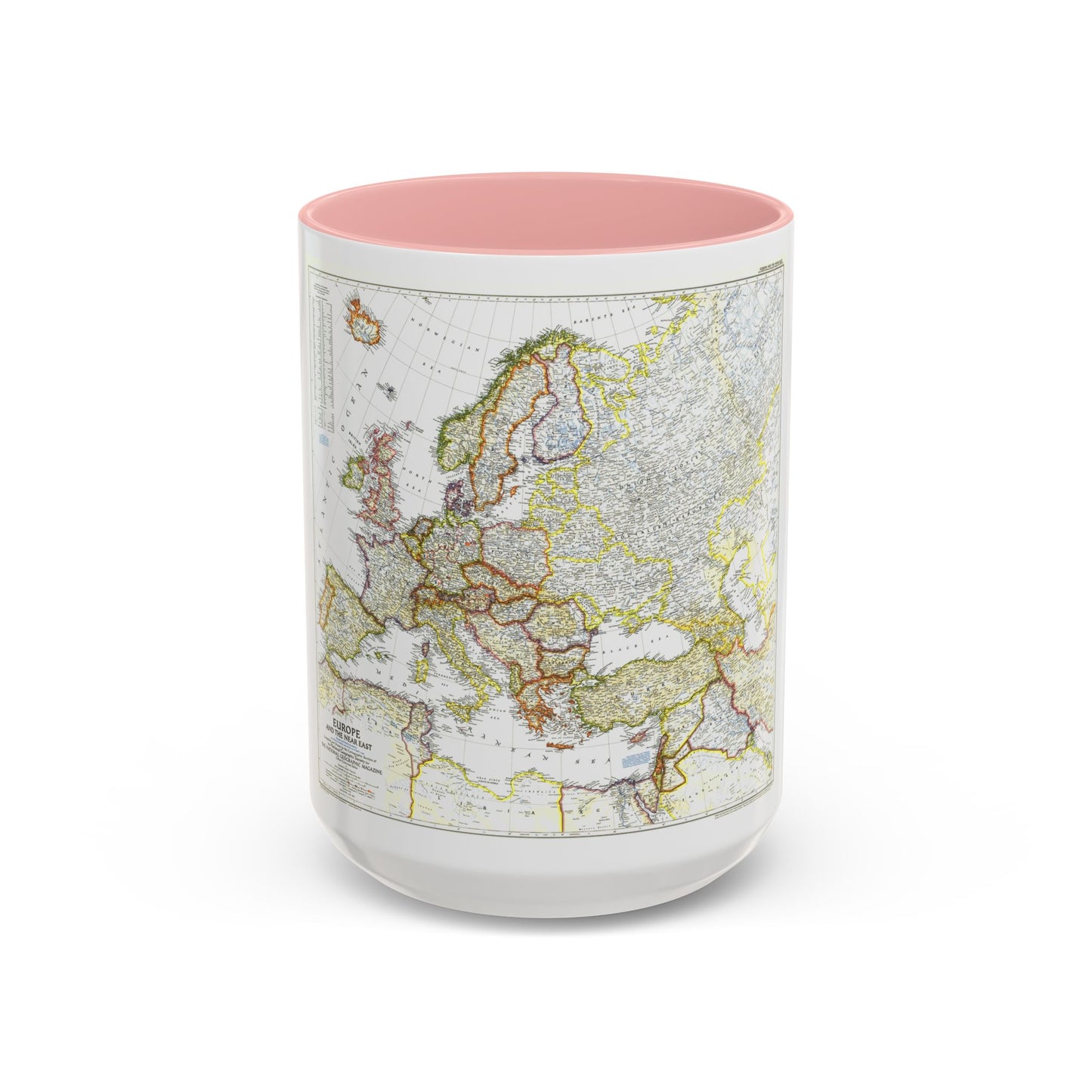 Europe and the Near East (1949) (Map) Accent Coffee Mug