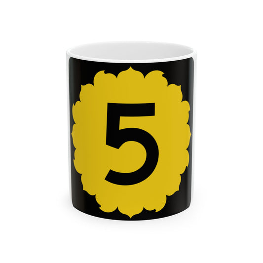 K-5 (Kansas) (Road Sign) White Coffee Mug